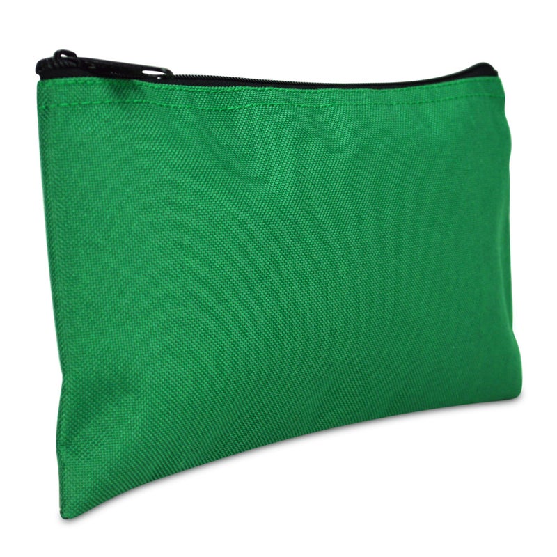 DALIX Bank Bags Money Pouch Security Deposit Utility Zipper Coin Bag Green 2 Pack - Image 2